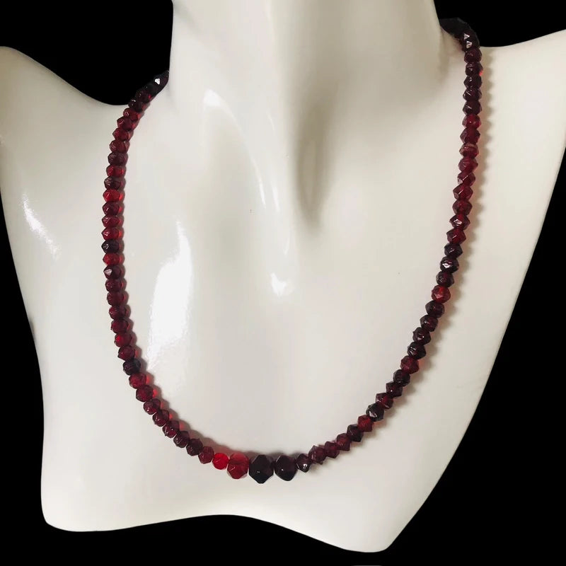 Red Vintage Beaded Necklace