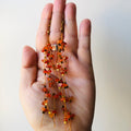 Long Carnelian and Coper Earrings