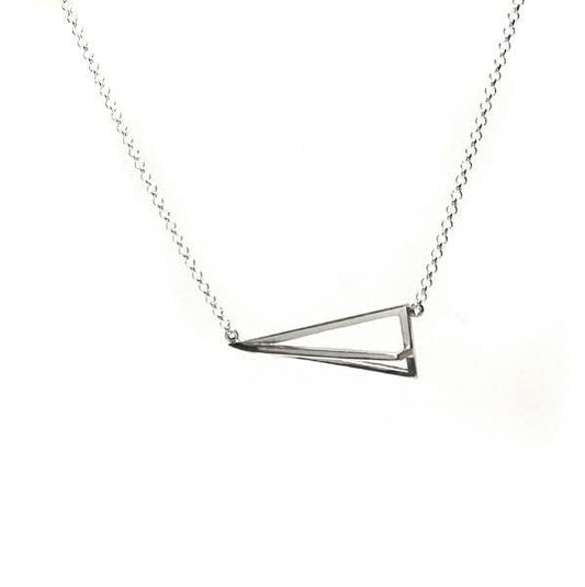 925 Silver Pyramid Pendant Necklace