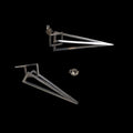 925 Silver Pyramid Stud Earrings