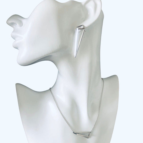 925 Silver Pyramid Stud Earrings