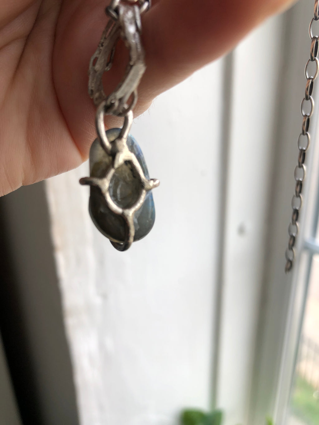 Labradorite and 925 Silver Pendant