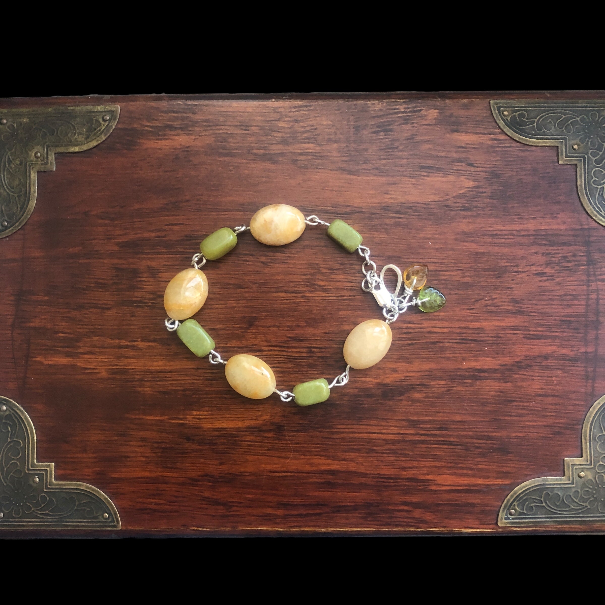 Yellow Aventurine and Lemon Jade Segmented Bracelet