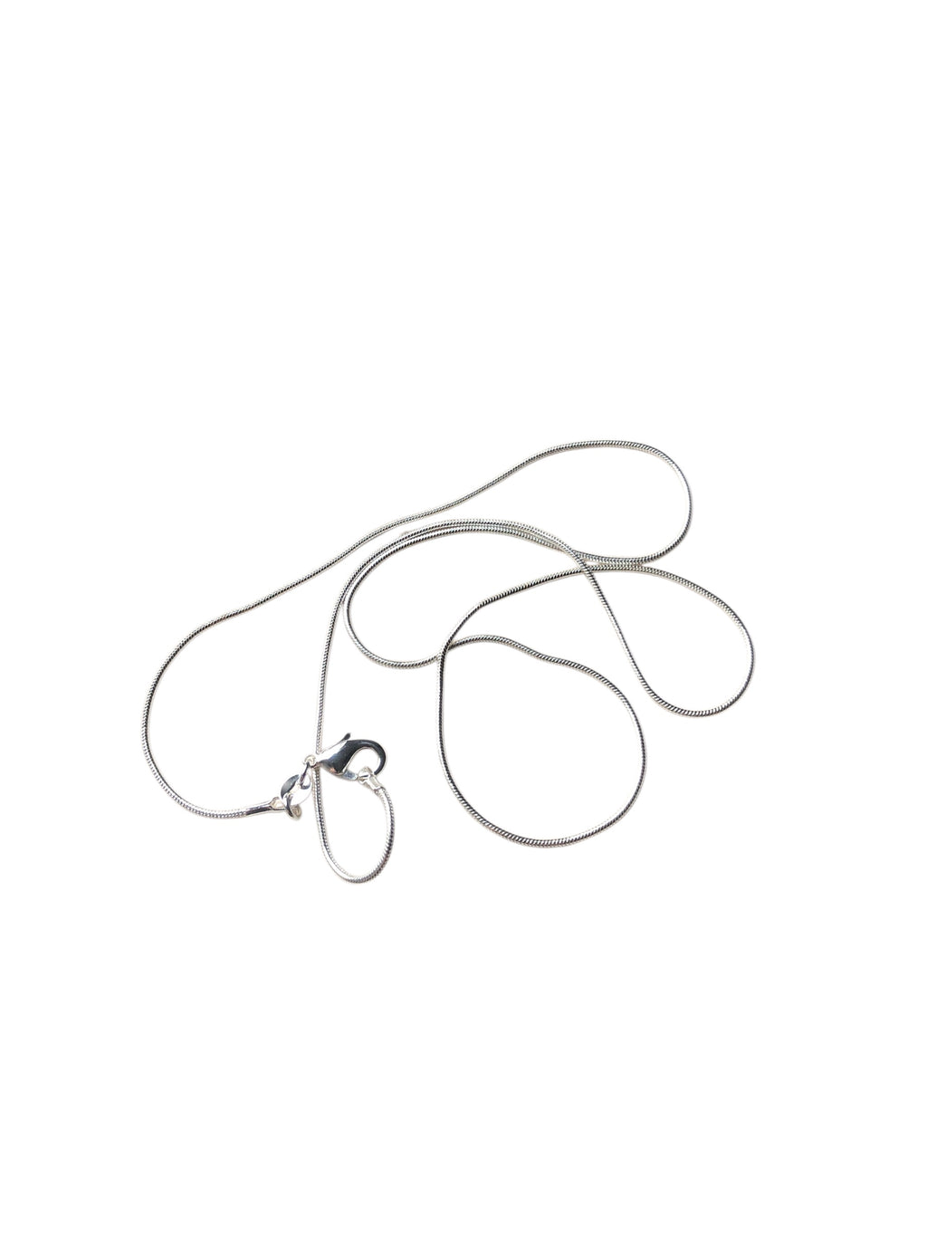 925 Silver snake chain necklace , round style, 54 cm