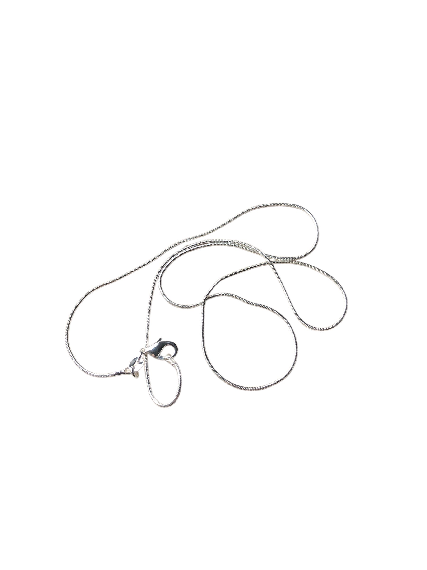 925 Silver snake chain necklace , round style, 54 cm