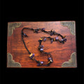 Beaded Necklace with Amethyst and Tiger Eye Chips