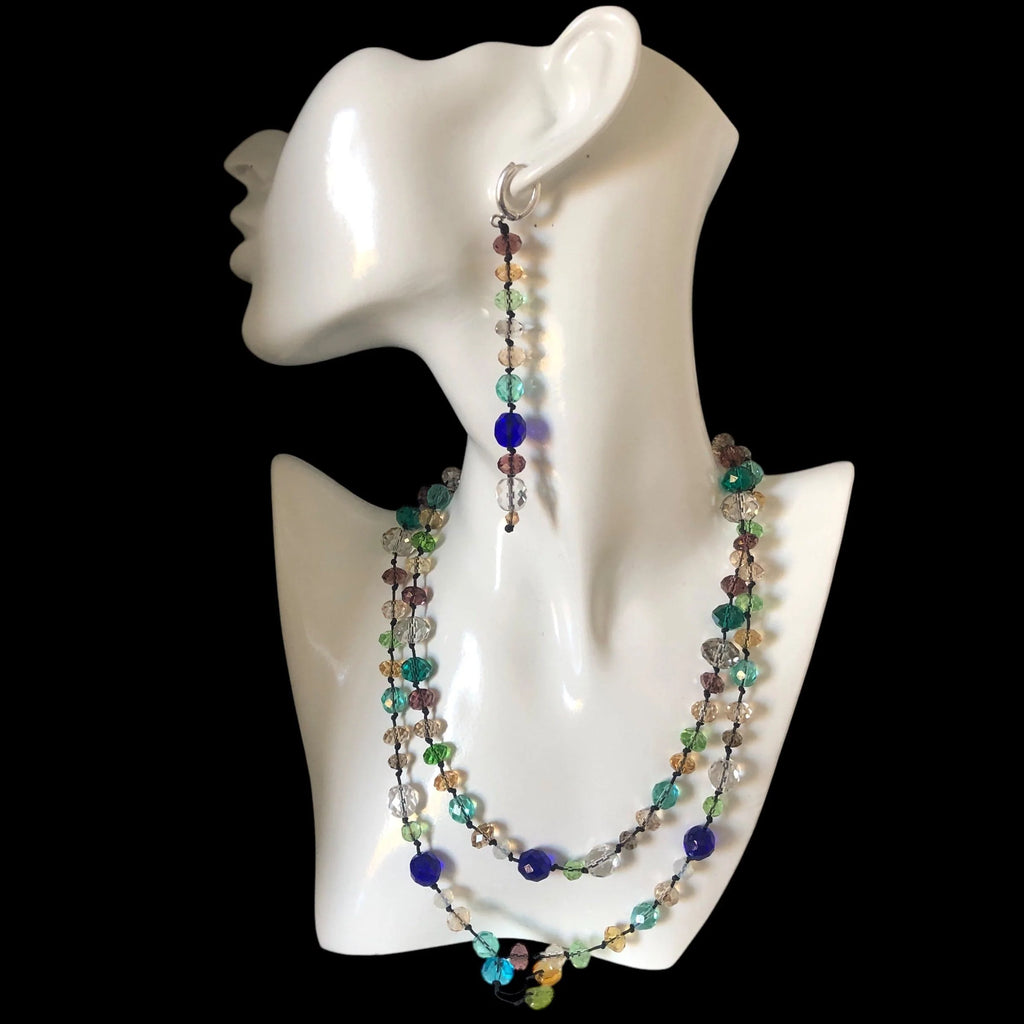 Colourful Crystals Beaded Earring