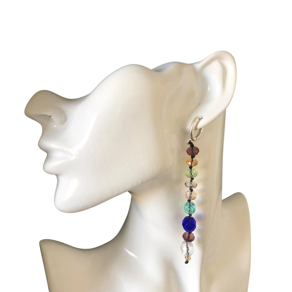 Colourful Crystals Beaded Earring