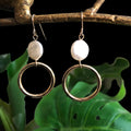 Gold-plated Hoop Earrings With Pearls
