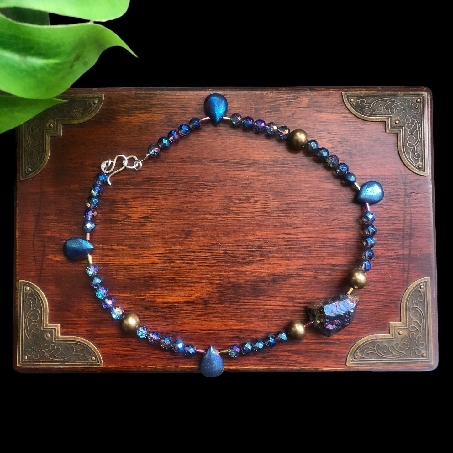 Quartz, Pyrite and Hematite Beaded Choker Necklace