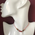 Red Thread Choker Necklace with Carnelian & Agate - Silver Chamber Jewellery Store