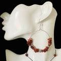 Statement Hoop Earrings with Goldstones