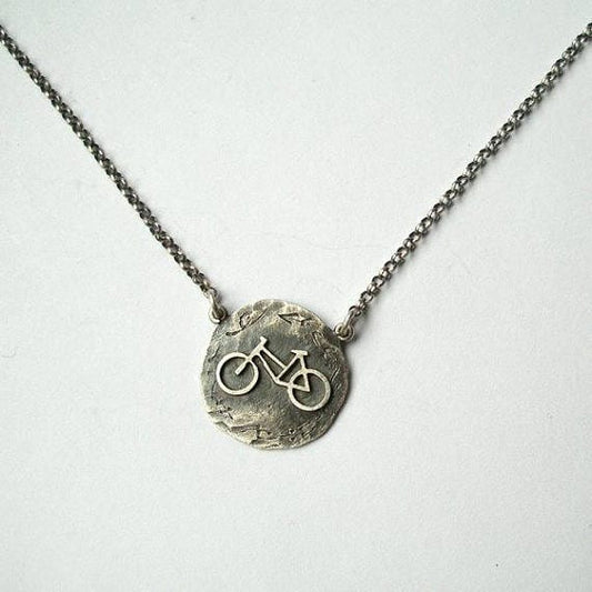 Bicycle Silver Pendant Necklace BLITZ