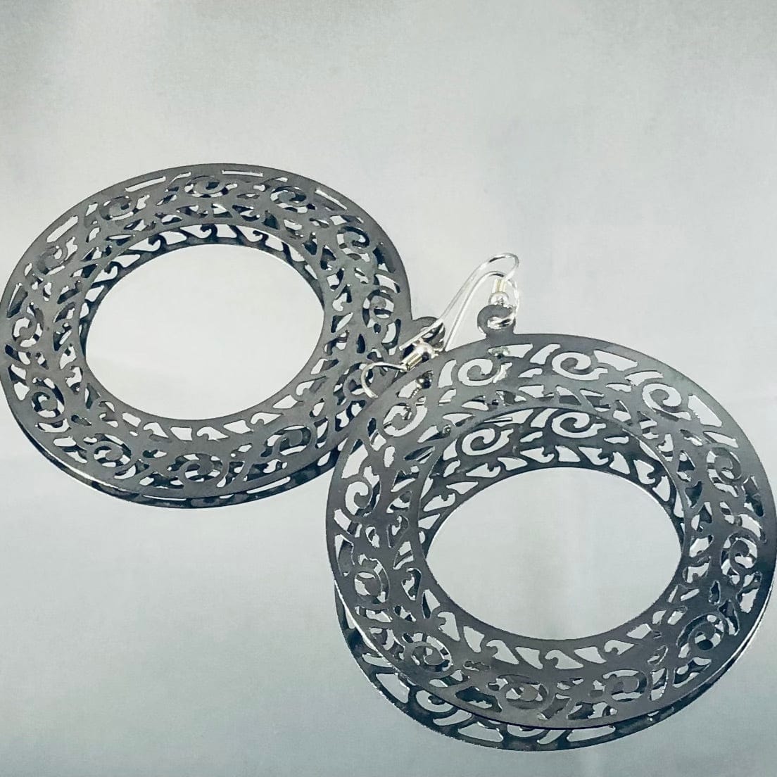 Big Silver-plated Hoop Earrings KAS WARWAS
