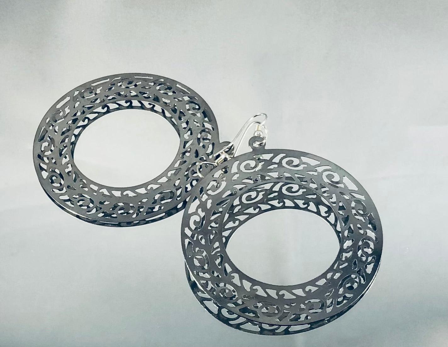 Big Silver-plated Hoop Earrings KAS WARWAS