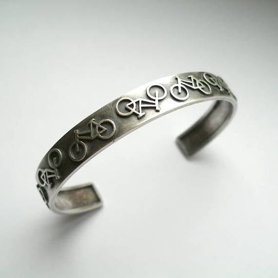 Lots Of Bicycles Silver Cuff Bracelet BLITZ